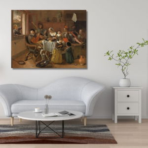 01.01.002 het vrolijke huisgezin woonkamer sfeer liggend