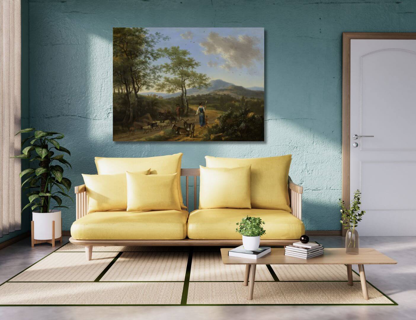 01.01.008 - Italiaans Landschap met herders - Woonkamer - Sfeer - Liggend