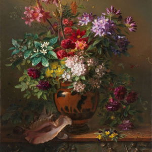 01.01.020 - Stilleven met bloemen in een Griekse vaas - Staand