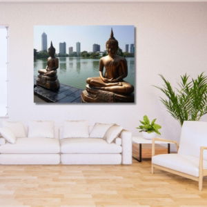 01.02.010 boeddha met skyline woonkamer sfeer liggend