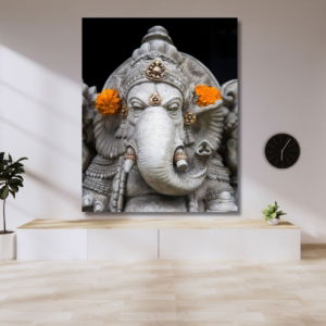 01.02.016 traditionele ganesha standbeeld in ubud op bali eiland woonkamer sfeer staand
