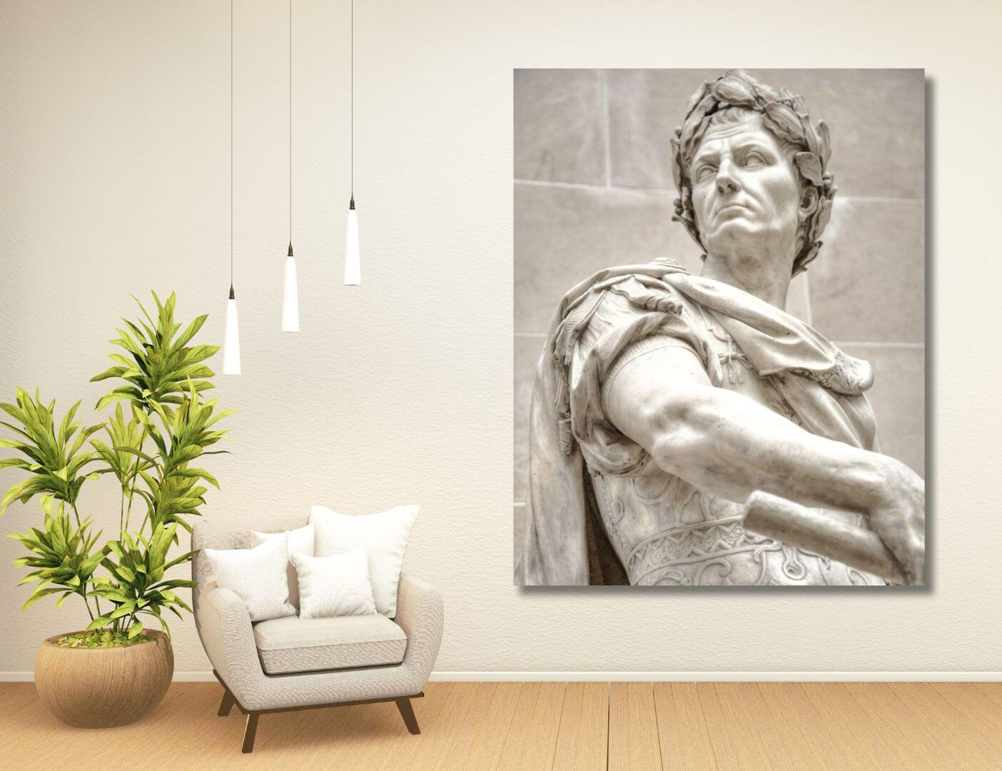 01.02.017 aulius caesar standbeeld romeinse militaire leider woonkamer sfeer staand