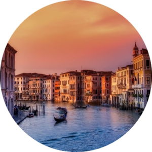 02.02.002 venetie bij zonsondergang cirkel