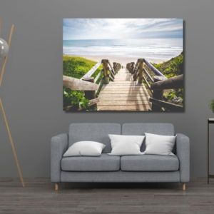 03.03.012 houte trap naar het strand woonkamer sfeer liggend