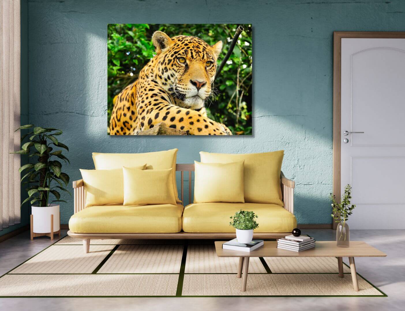 03.05.009 jaguar van dichtbij woonkamer sfeer liggend