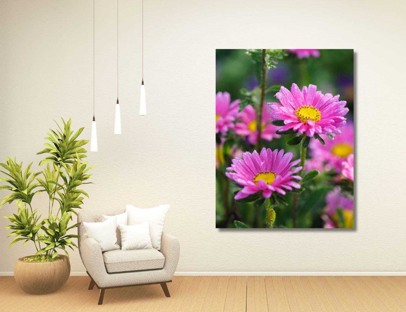 03.07.017 aster alpinus woonkamer sfeer staand