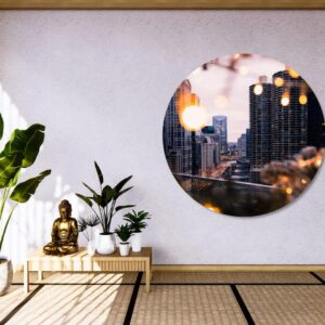 04.01.021 stedelijke hoogbouw met sierverlichting woonkamer sfeer cirkel