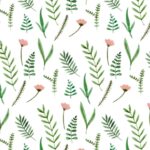 05.01.2733 pattern leaves & flowers staand