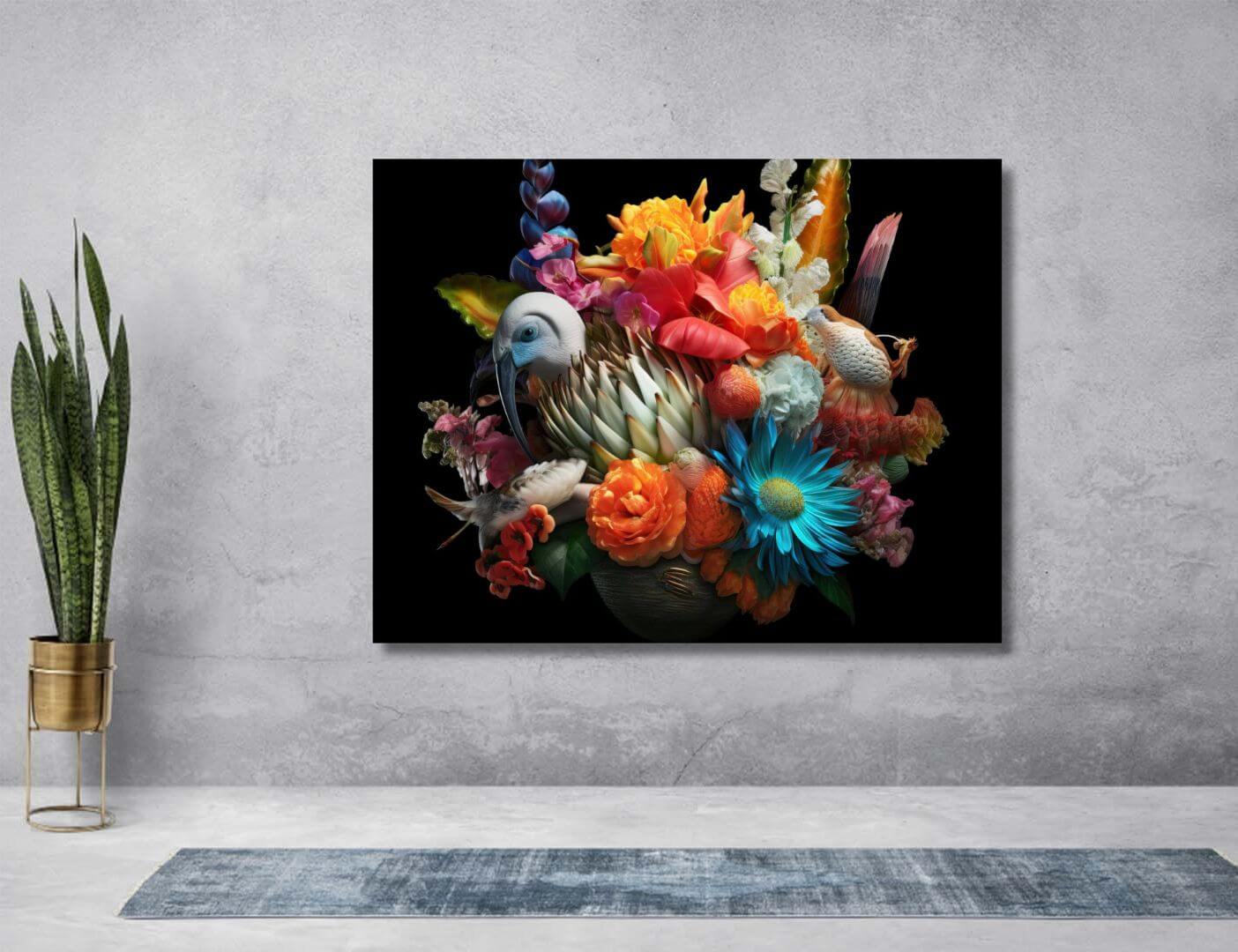 07.01.006 bloemen bouquet woonkamer sfeer liggend