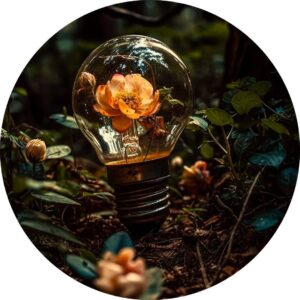 07.01.017 bloem in licht bulb cirkel