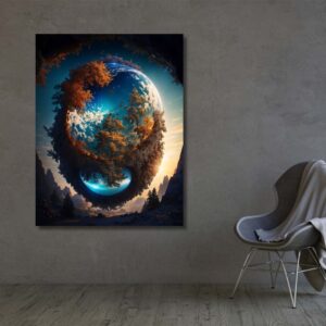 07.01.020 natuur cirkel in landschap woonkamer sfeer staand