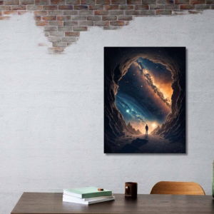 07.01.021 mancave met uitzicht op het universum woonkamer sfeer staand