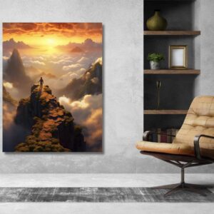 07.01.025 bergtop wandeling woonkamer sfeer staand